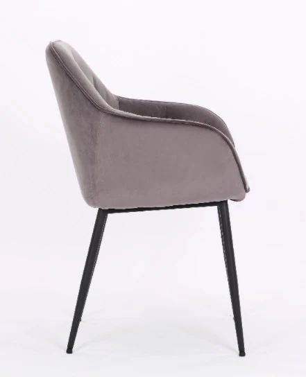Grey Velvet Dining Banquet Beauty Salon Chairs